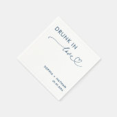 Modern Drink in liefde gepersonaliseerde bruiloft Servet (Hoek)