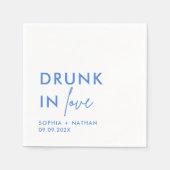 Modern Drink in liefde gepersonaliseerde bruiloft Servet (Voorkant)