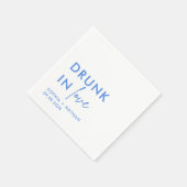 Modern Drink in liefde gepersonaliseerde bruiloft Servet (Hoek)