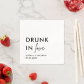 Modern Drink in liefde gepersonaliseerde bruiloft Servet (Insitu)