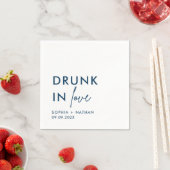 Modern Drink in liefde gepersonaliseerde bruiloft Servet (Insitu)