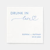 Modern Drink in liefde gepersonaliseerde bruiloft Servet (Voorkant)