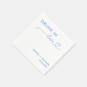 Modern Drink in liefde gepersonaliseerde bruiloft Servet (Hoek)