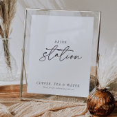 Modern Drink Station Sign Vrijgezellenfeest Poster