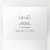 Modern drivoudig huwelijk drieluik uitnodiging (Binnenzijde eerst)