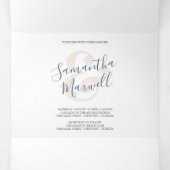 Modern drivoudig huwelijk drieluik uitnodiging (Binnenkant midden)