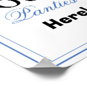 Modern Drop Your Panties Bachelorette spel teken Poster (Hoek)