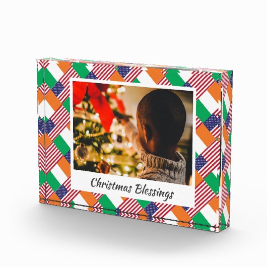 Modern DUAL IERS AMERIKAANS Kerstmis Keepsake Fotoblokken (Rechts)