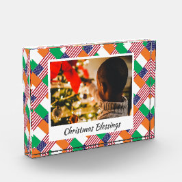 Modern DUAL IERS AMERIKAANS Kerstmis Keepsake Fotoblokken