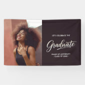 Modern Dual-Sided Photo Graduation Party Spandoek (Horizontaal)