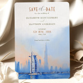 Modern Dubai Bewaar de datum Burj Al Arab Skyline Kaart