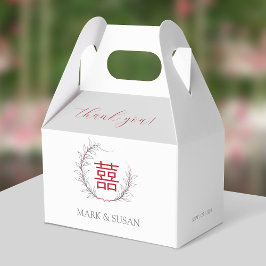 Modern Dubbel Geluk Bruiloft Dank U Bedankdoosjes