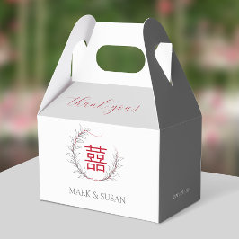 Modern Dubbel Geluk Bruiloft Dank U Bedankdoosjes