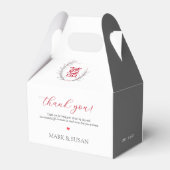 Modern Dubbel Geluk Bruiloft Dank U Bedankdoosjes (Achterkant)