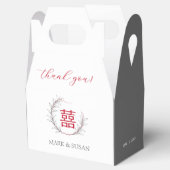 Modern Dubbel Geluk Bruiloft Dank U Bedankdoosjes (Geopend)