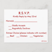 Modern Dubbel Geluk Bruiloft RSVP Uitnodiging Briefkaart (Achterkant)