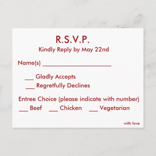 Modern Dubbel Geluk Bruiloft RSVP Uitnodiging Briefkaart (Achterkant)