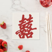 Modern Dubbel Geluk Bruiloft Servetten (Insitu)