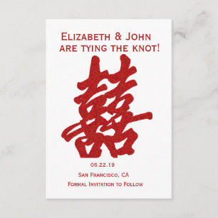 Modern Dubbel Geluk Sla de Datum op Save The Date