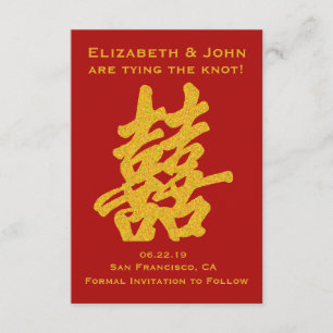 Modern Dubbel Geluk Sla de Datum op Save The Date