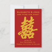 Modern Dubbel Geluk Sla de Datum op Save The Date (Voorkant)