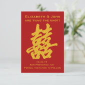 Modern Dubbel Geluk Sla de Datum op Save The Date (Staand voorkant)