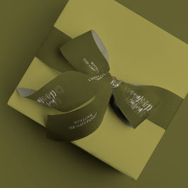 Modern Dubbel Vrolijk Kerstmis Groen  Satijnen Lint