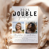Modern Dubbele Viering 2 Foto Afstuderen Kaart