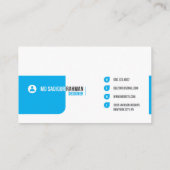 modern dubbelzijdig visitekaartje (Achterkant)