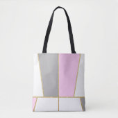 Modern duidelijk elegant faux goud glitter patroon tote bag (Voorkant)