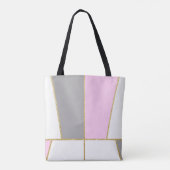Modern duidelijk elegant faux goud glitter patroon tote bag (Achterkant)