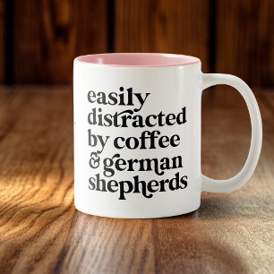 Modern Duits Herder Custom Tweekleurige Koffiemok