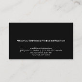Modern Dumbbell Logo Personal Trainer Fitness Visitekaartje (Achterkant)