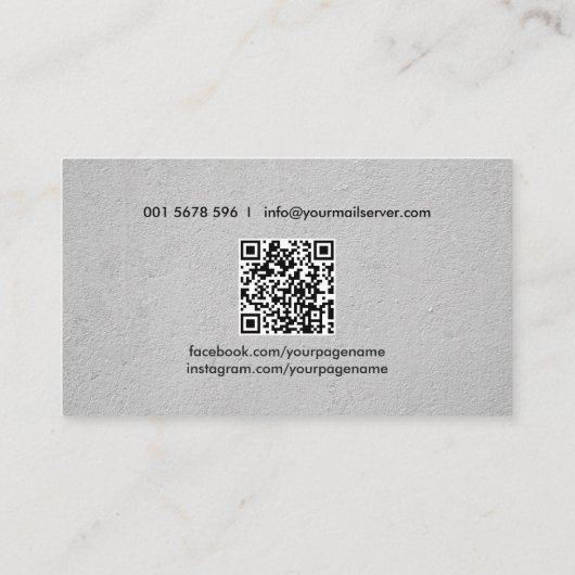 Modern Dumbbell Logo Personal Trainer Visitekaartje (Achterkant)