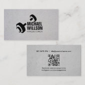 Modern Dumbbell Logo Personal Trainer Visitekaartje (Voorkant / Achterkant)