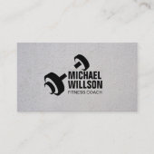 Modern Dumbbell Logo Personal Trainer Visitekaartje (Voorkant)