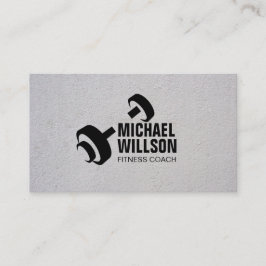 Modern Dumbbell Logo Personal Trainer Visitekaartje