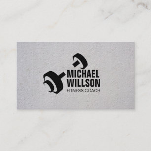 Modern Dumbbell Logo Personal Trainer Visitekaartje