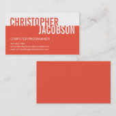 Modern Duotone-Visitekaartje - Oranje Visitekaartje (Voorkant / Achterkant)