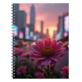 Modern Dusk Daisies Notitieboek (Voorkant)