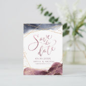 Modern Dusk Waterverf Geometrisch opslaan van de d Briefkaart (Staand voorkant)