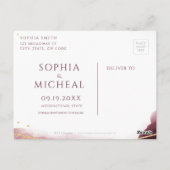 Modern Dusk Waterverf Geometrisch opslaan van de d Briefkaart (Achterkant)