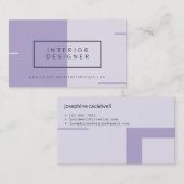 Modern Dusky Mauve and Grey Two Tone Visitekaartje (Voorkant / Achterkant)