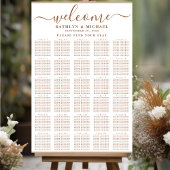 Modern Dusty Beige Simple Wedding 30 Table Seating Poster
