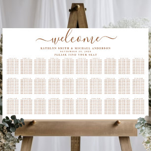 Modern Dusty Beige Wedding 30 Tafelzitjes Poster