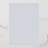 Modern Dusty Blauw & Zilver bruiloft Folie Uitnodiging (Achterkant)