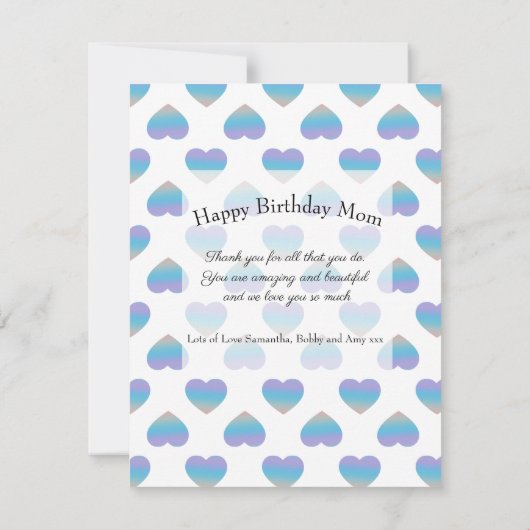 Modern Dusty Blue 8 Foto Collage Beste Mam ooit (Achterkant)