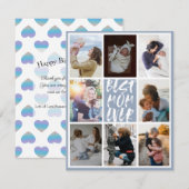 Modern Dusty Blue 8 Foto Collage Beste Mam ooit (Voorkant / Achterkant)