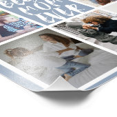 Modern Dusty Blue 8 Foto Collage Beste Mam ooit Foto Afdruk (Hoek)