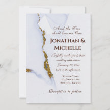 Modern Dusty Blue and Gold Christelijk Wedding